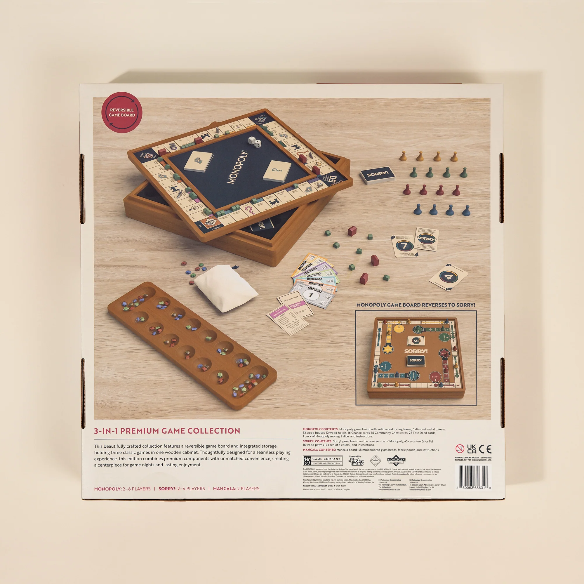 3-in-1 Premium Game Collection: Monopoly, Sorry & Mancala - Image 10
